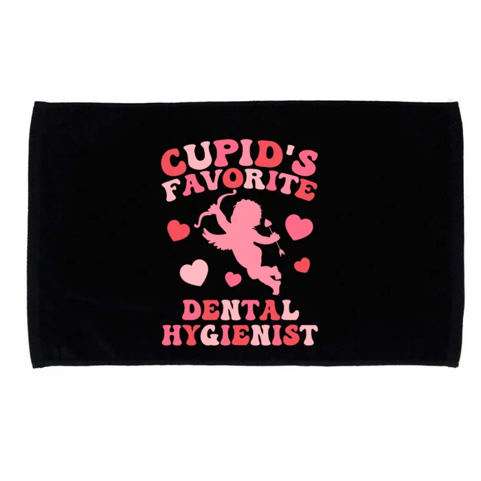 Funny Tooth Cupid's Favorite Dental Hygienist Valentines Cute Gift Microfiber Hand Towel