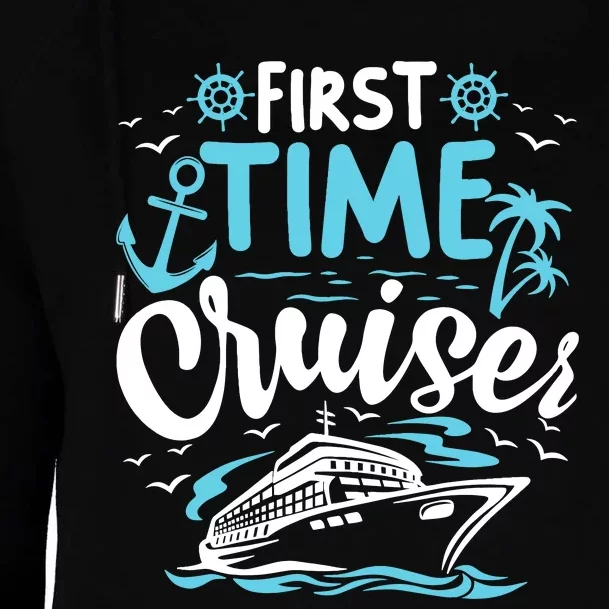 First Time Cruiser First Cruise Ship Vacation Trip 2024 Womens Funnel Neck Pullover Hood