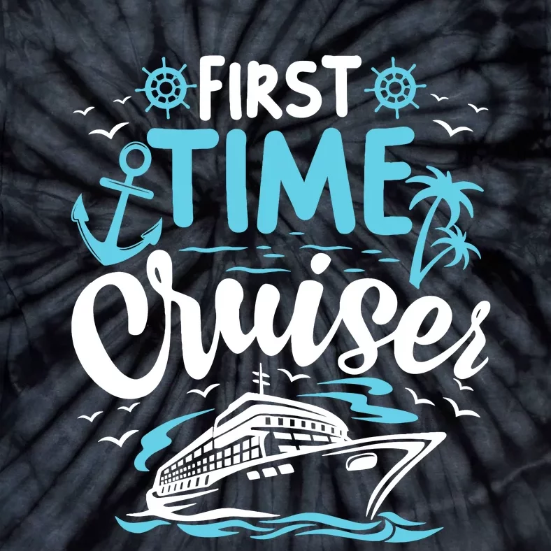 First Time Cruiser First Cruise Ship Vacation Trip 2024 Tie-Dye T-Shirt