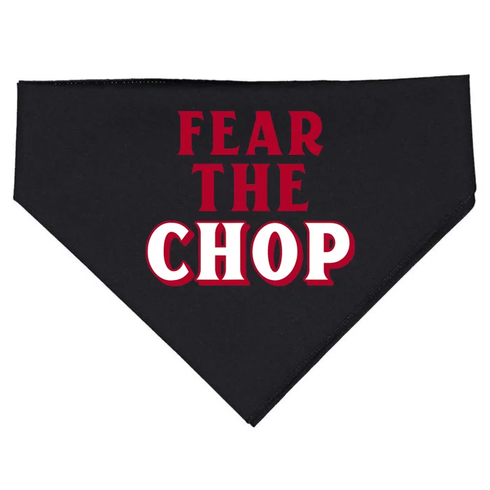 Fear the Chop Baseball Lover USA-Made Doggie Bandana