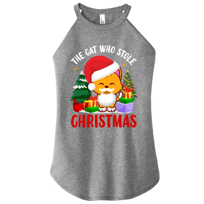 Funny The Cat Who Stole Christmas Meaningful Gift Women’s Perfect Tri Rocker Tank