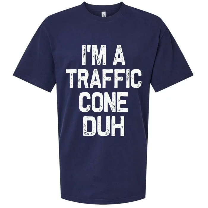 Funny Traffic Cone Halloween Outfit Sueded Cloud Jersey T-Shirt