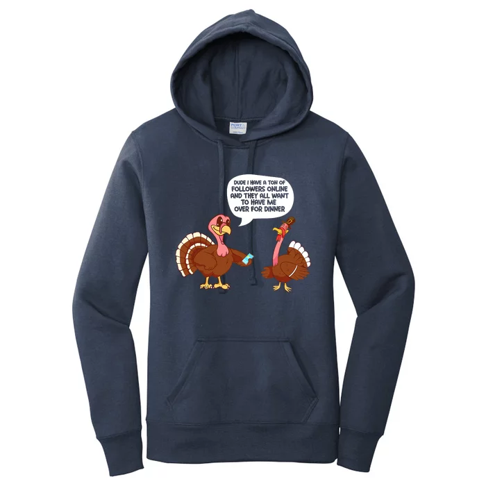 Funny Thanksgiving Cute Lil Turkey Boys Gifts Women's Pullover Hoodie