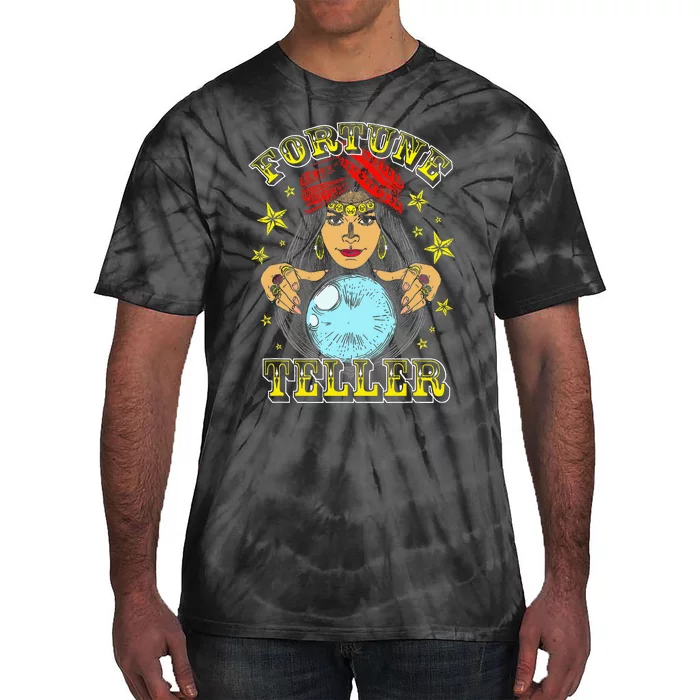 Fortune Teller Costume Circus Staff Vintage Carnival Theme Tie-Dye T-Shirt