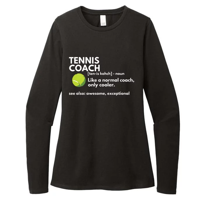 Funny Tennis Coach Definition Coaching Gift Womens CVC Long Sleeve Shirt