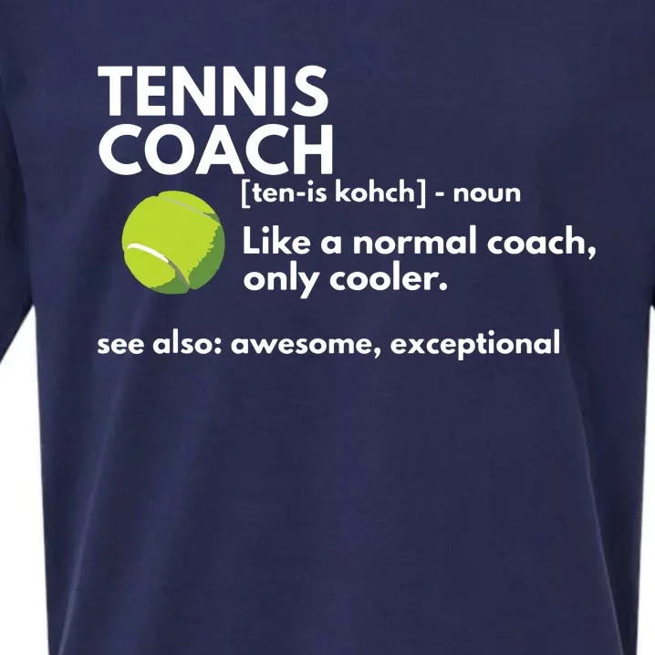 Funny Tennis Coach Definition Coaching Gift Sueded Cloud Jersey T-Shirt