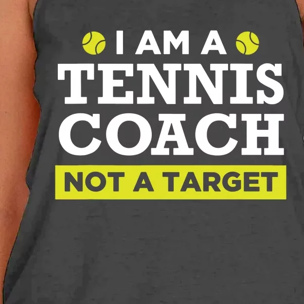 Funny Tennis Coach Gift Not A Target Women's Knotted Racerback Tank