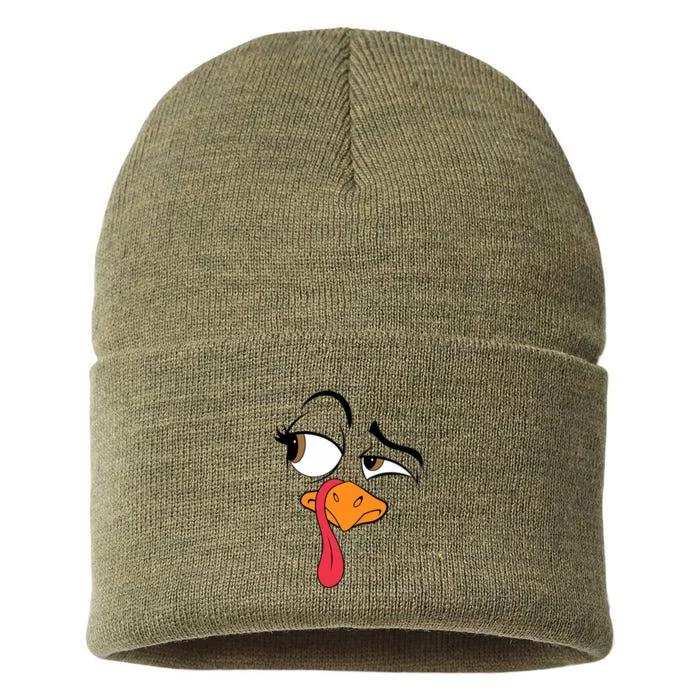 Funny Turkey Cool Turkey Thanksgiving Costume Sustainable Knit Beanie