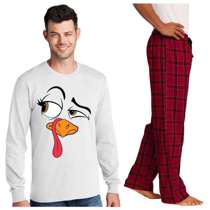 Funny Turkey Cool Turkey Thanksgiving Costume Long Sleeve Pajama Set