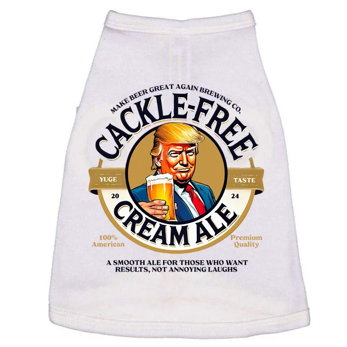 Funny Trump Cackle Free Cream Ale Beer Pun Doggie Tank