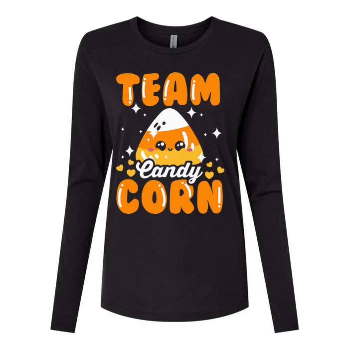 Funny Team Candy Corn Halloween Costume Womens Cotton Relaxed Long Sleeve T-Shirt