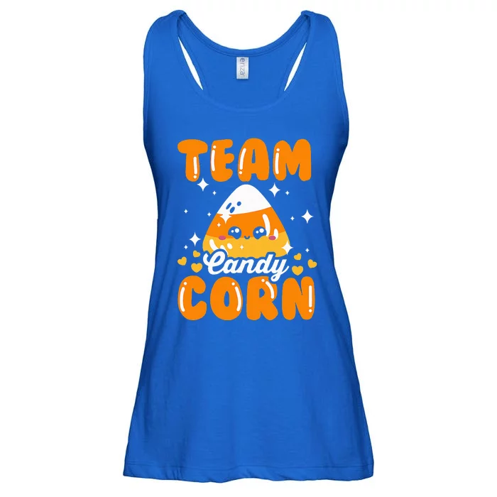 Funny Team Candy Corn Halloween Costume Ladies Essential Flowy Tank