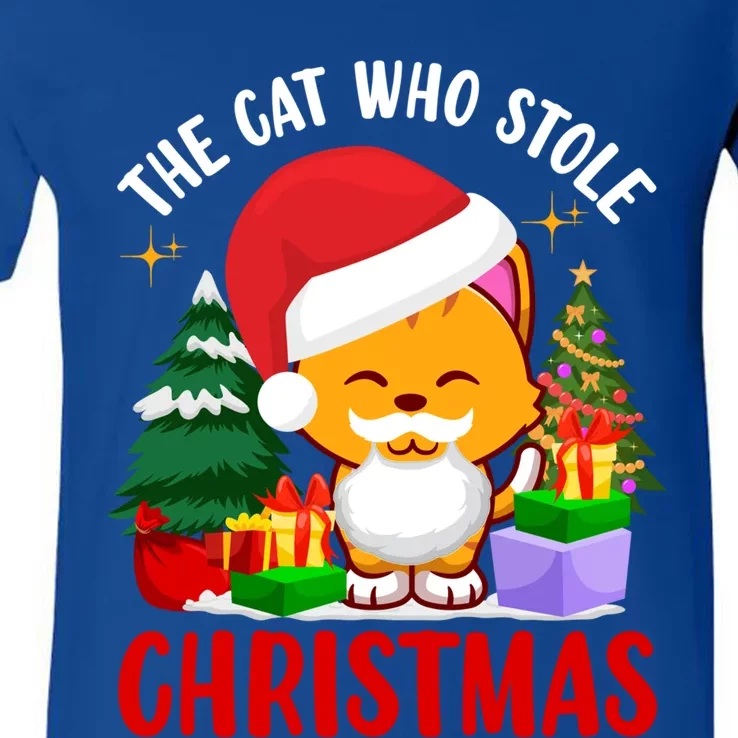 Funny The Cat Who Stole Christmas Great Gift V-Neck T-Shirt