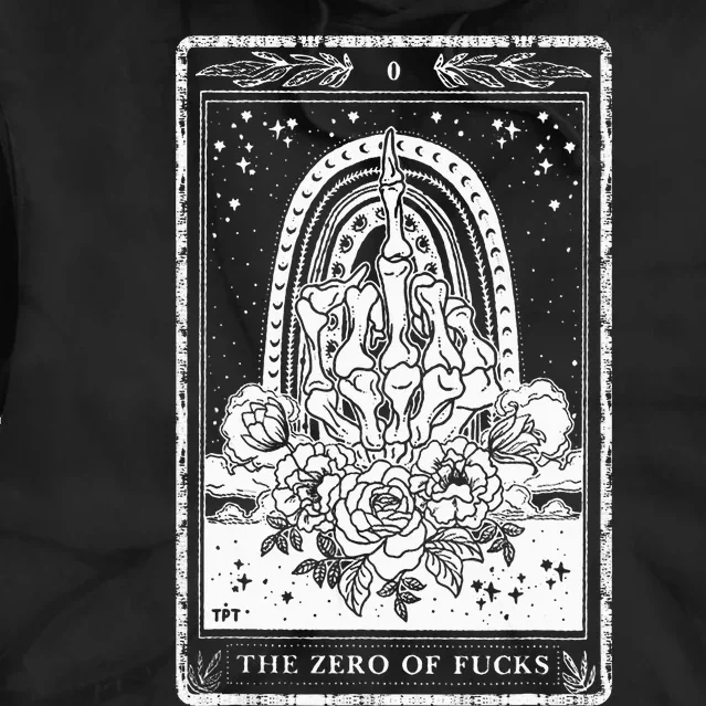 Funny Tarot Card Zero Of Fucks Occult Tarot Reader Reading Tie Dye Hoodie