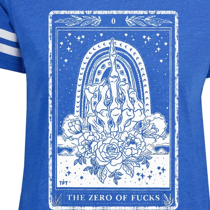 Funny Tarot Card Zero Of Fucks Occult Tarot Reader Reading Enza Ladies Jersey Football T-Shirt