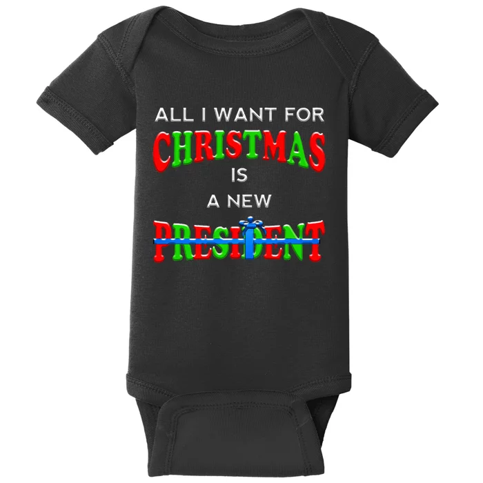 Funny Trump Christmas Anti Biden 2020 Voter Baby Bodysuit