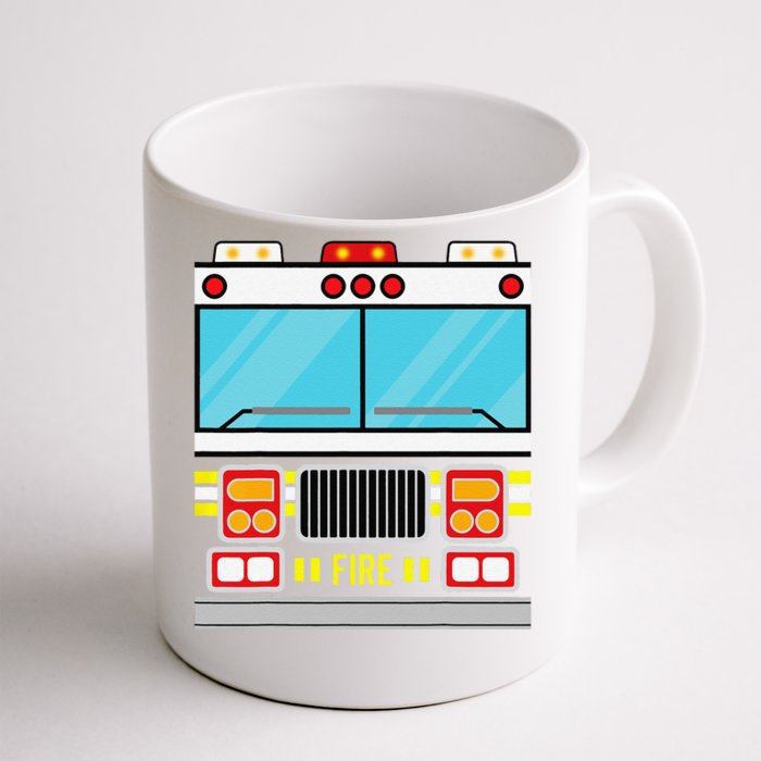 Fire Truck Costume Simple Easy Halloween Group Costume Front & Back Coffee Mug