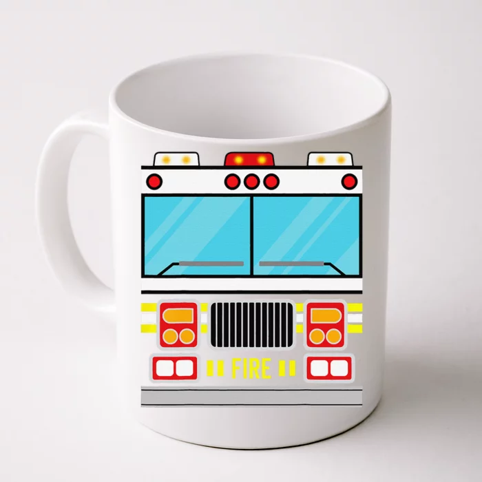 Fire Truck Costume Simple Easy Halloween Group Costume Front & Back Coffee Mug