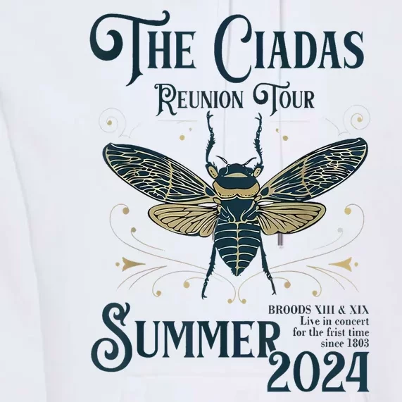 Funny The Cicadas Reunion Tours Summer 2024 Gift Premium Hoodie