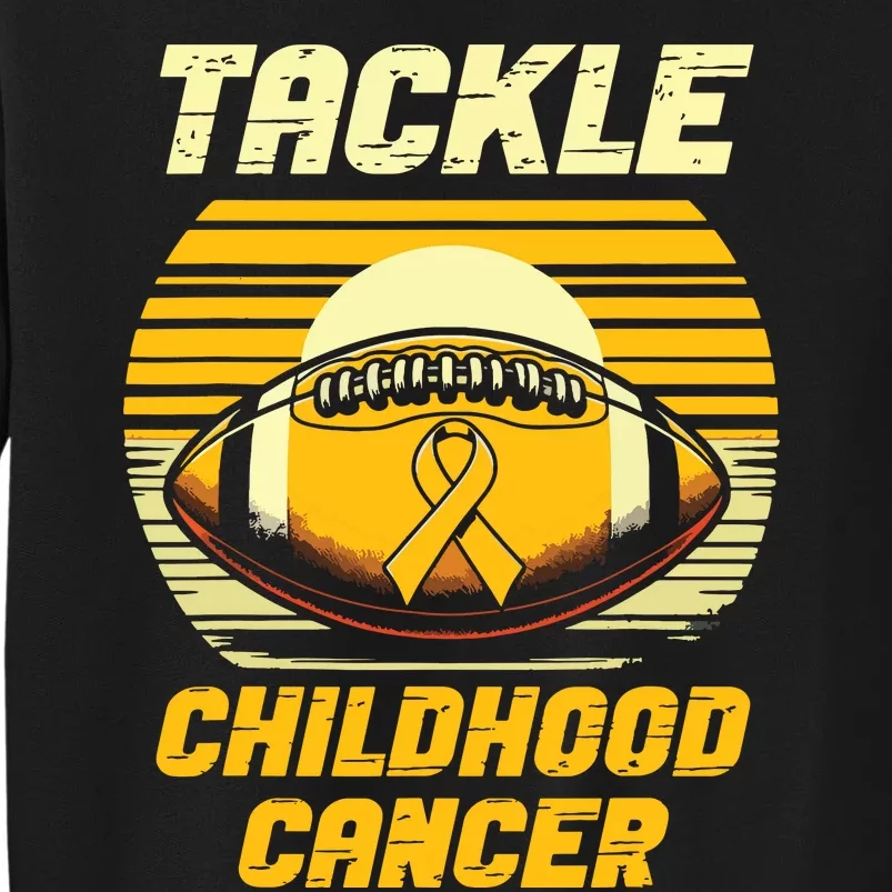 Football Tackle Childhood Cancer Awareness Sweatshirt