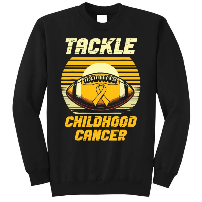 Football Tackle Childhood Cancer Awareness Sweatshirt