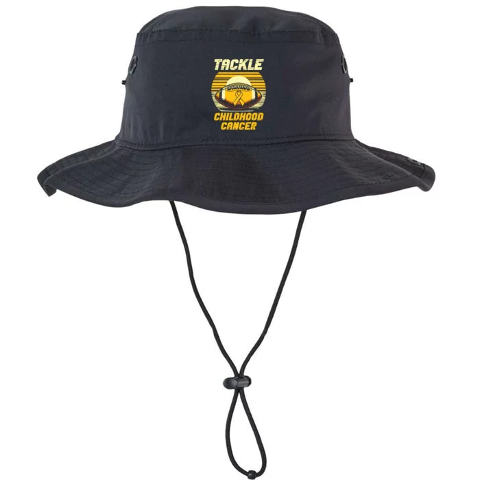 Football Tackle Childhood Cancer Awareness Legacy Cool Fit Booney Bucket Hat