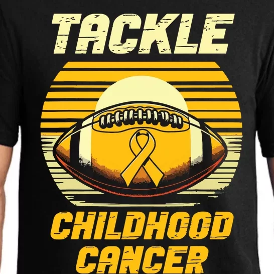 Football Tackle Childhood Cancer Awareness Pajama Set