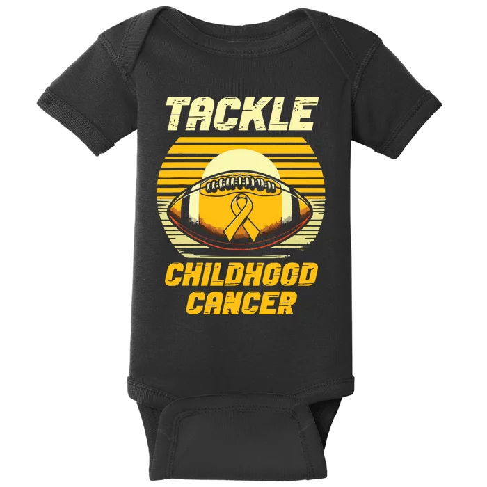 Football Tackle Childhood Cancer Awareness Baby Bodysuit