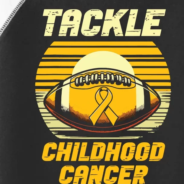 Football Tackle Childhood Cancer Awareness Toddler Fine Jersey T-Shirt