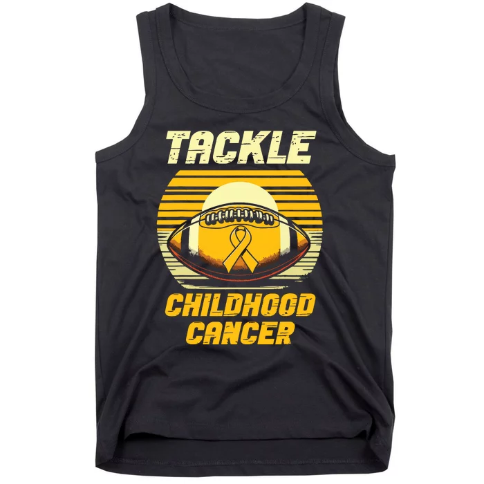 Football Tackle Childhood Cancer Awareness Tank Top