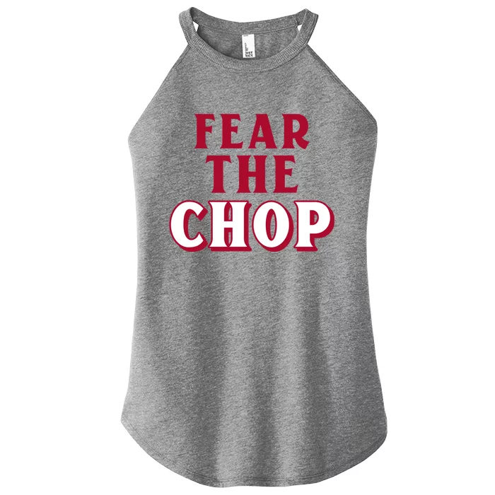 Fear The Chop Gift – Baseball Lover Gift Women’s Perfect Tri Rocker Tank