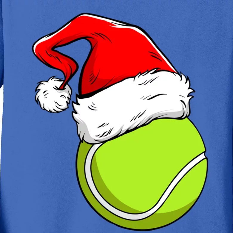 Funny Tennis Coach Player Gift Ball Christmas Xmas Holiday Gift Kids Long Sleeve Shirt