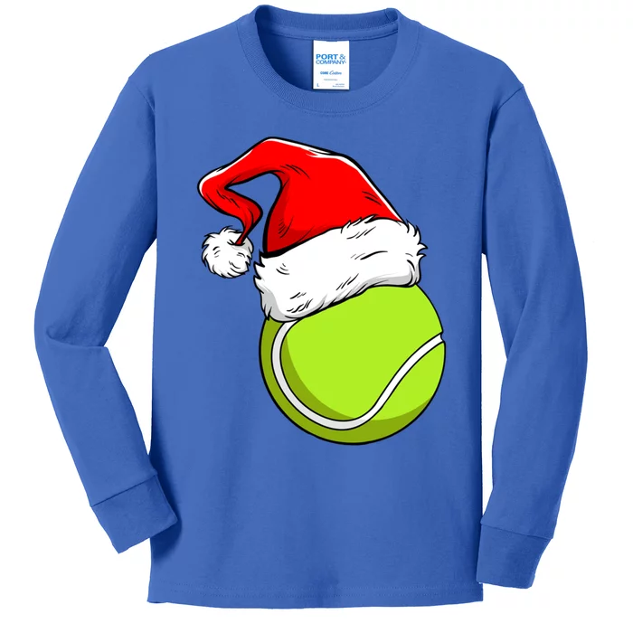 Funny Tennis Coach Player Gift Ball Christmas Xmas Holiday Gift Kids Long Sleeve Shirt