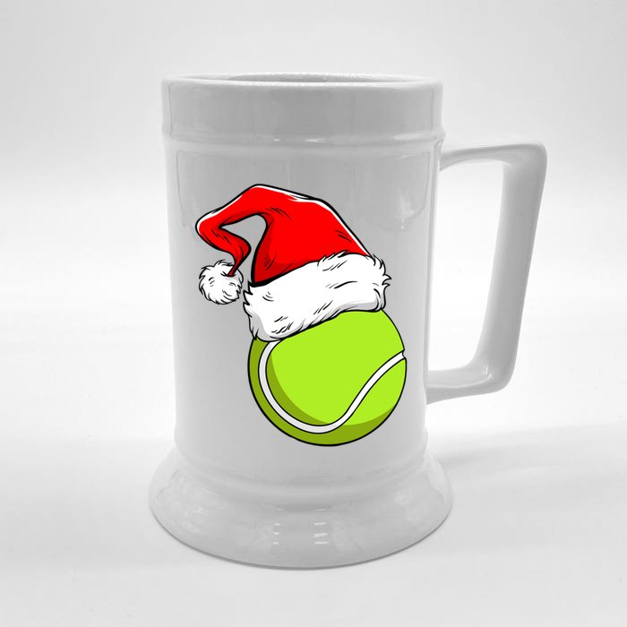 Funny Tennis Coach Player Gift Ball Christmas Xmas Holiday Gift Front & Back Beer Stein