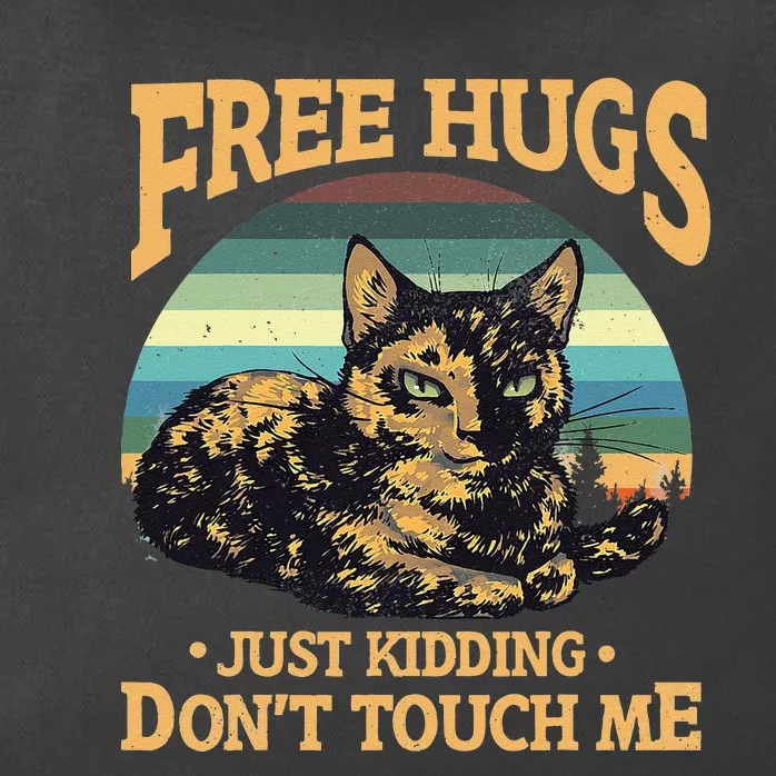 Free Tortoiseshell Cat Hugs Just Kidding Dont Touch Me Zip Tote Bag