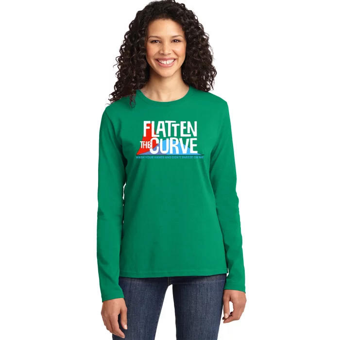 Flatten The Curve Ladies Long Sleeve Shirt