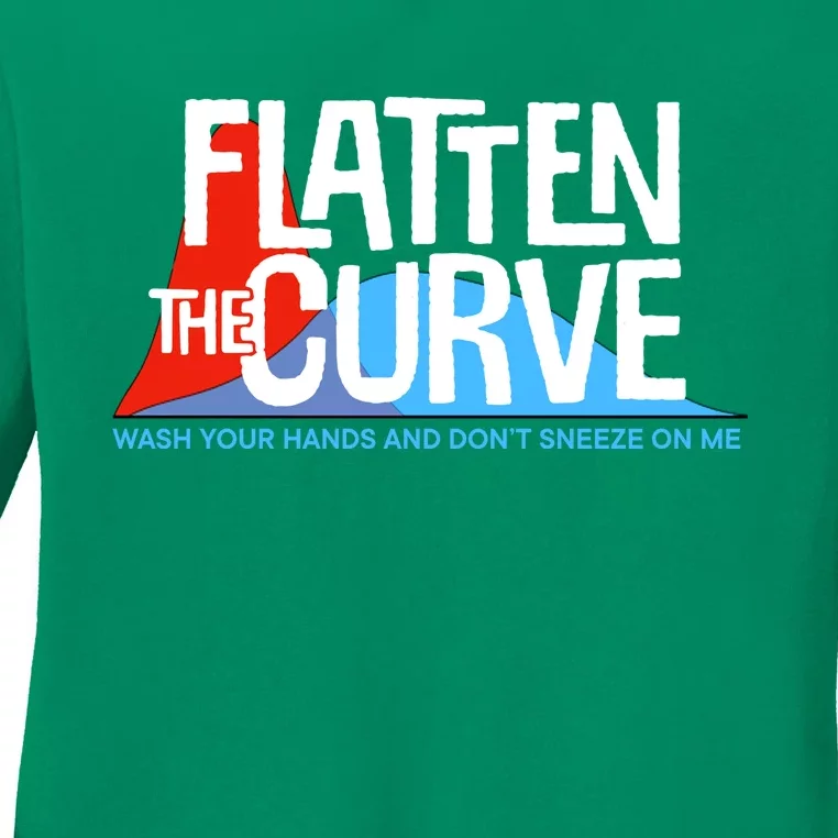 Flatten The Curve Ladies Long Sleeve Shirt