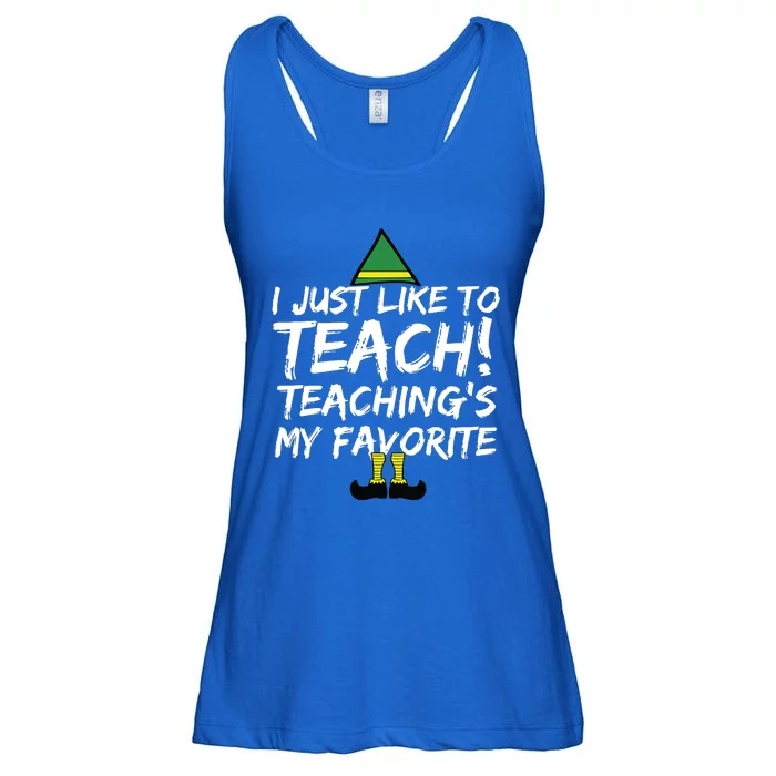 Funny Teacher Christmas Teaching Is My Favorite Ladies Essential Flowy Tank