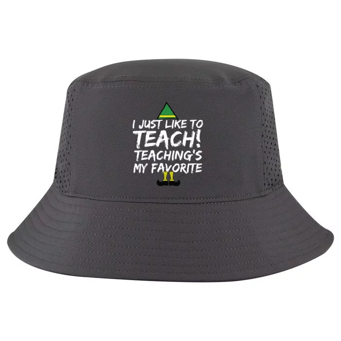 Funny Teacher Christmas Teaching Is My Favorite Cool Comfort Performance Bucket Hat