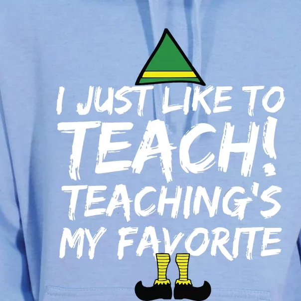 Funny Teacher Christmas Teaching Is My Favorite Unisex Surf Hoodie