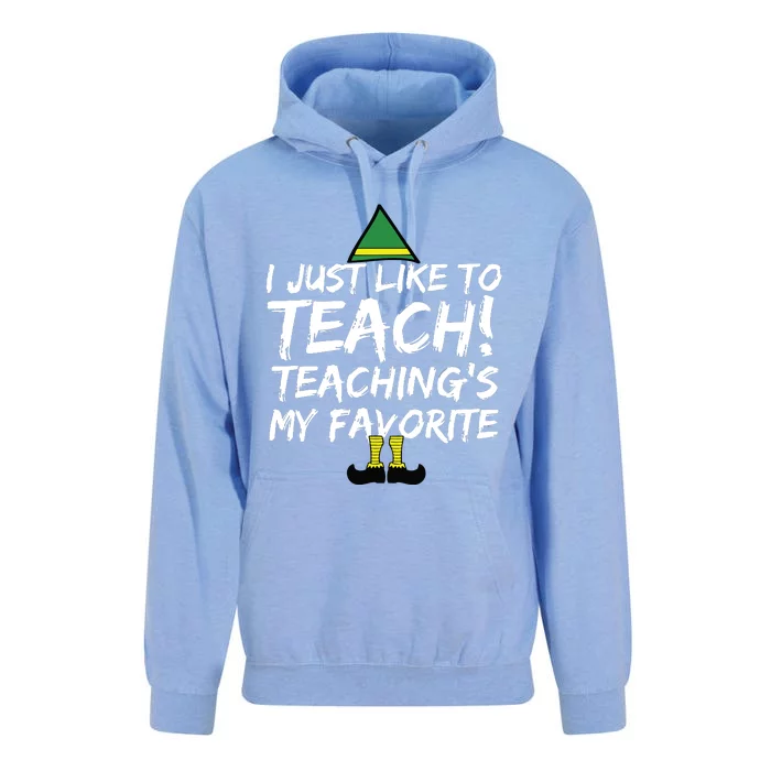 Funny Teacher Christmas Teaching Is My Favorite Unisex Surf Hoodie