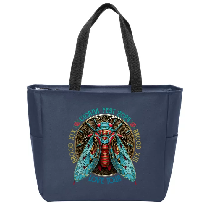 Funny The Cicadas Reunion Summer 2024 Zip Tote Bag