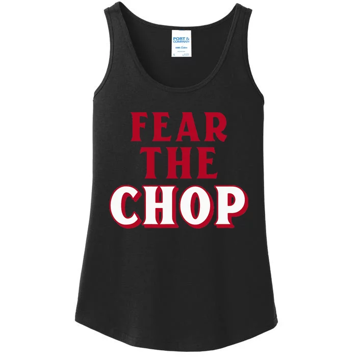 Fear The Chop – Baseball Lover Ladies Essential Tank