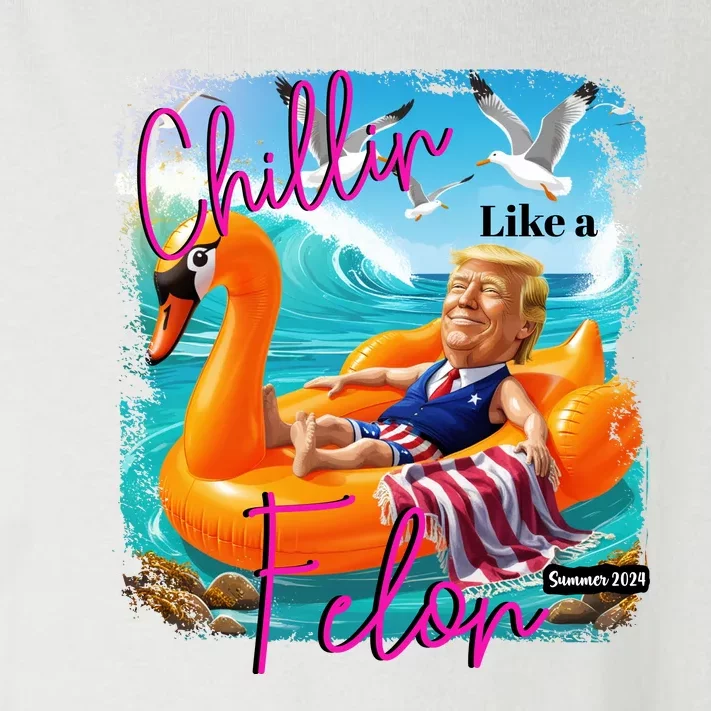 Funny Trump Chillin Like A Felon Toddler Long Sleeve Shirt