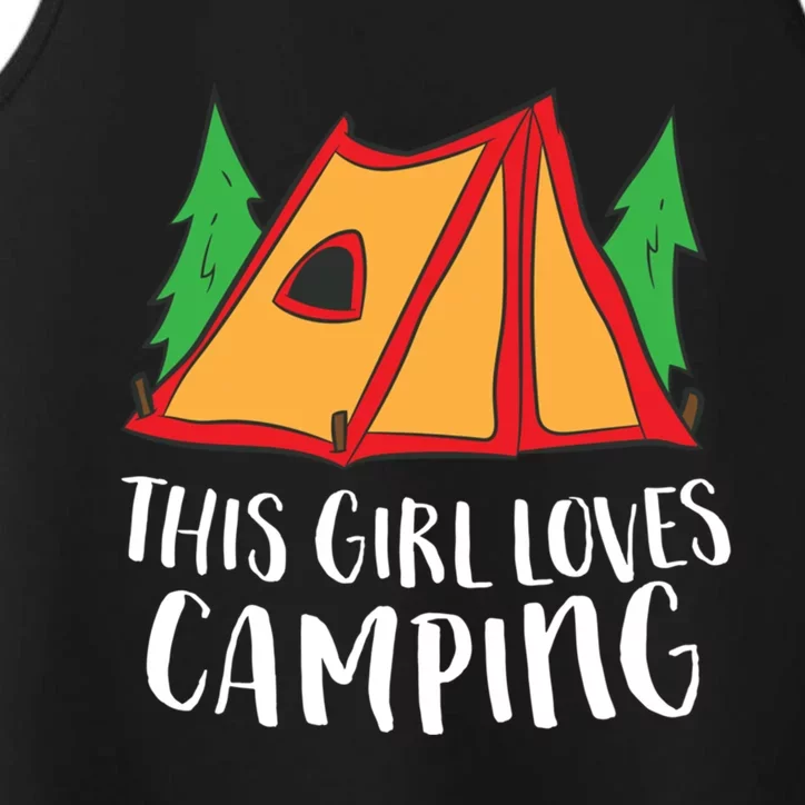 Funny Tent Camping This Loves Camping Funny Gift Performance Tank