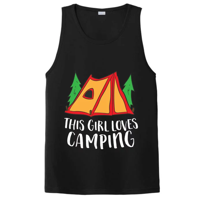 Funny Tent Camping This Loves Camping Funny Gift Performance Tank