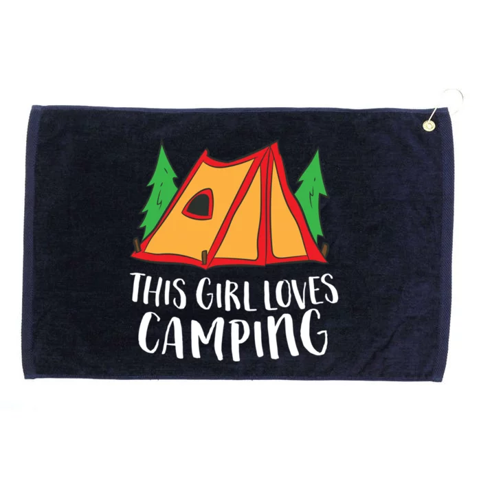 Funny Tent Camping This Loves Camping Funny Gift Grommeted Golf Towel