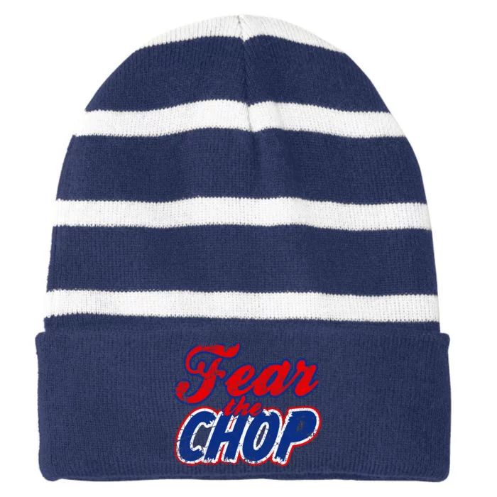 Fear The Chop Legendary Atlanta Baseball TShirt Striped Beanie with Solid Band