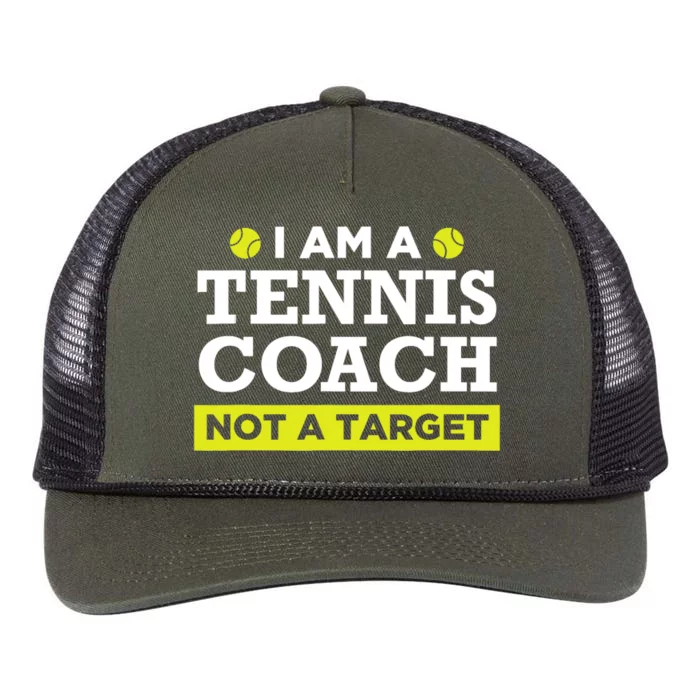 Funny Tennis Coach Gift Not A Target TShirt Retro Rope Trucker Hat Cap