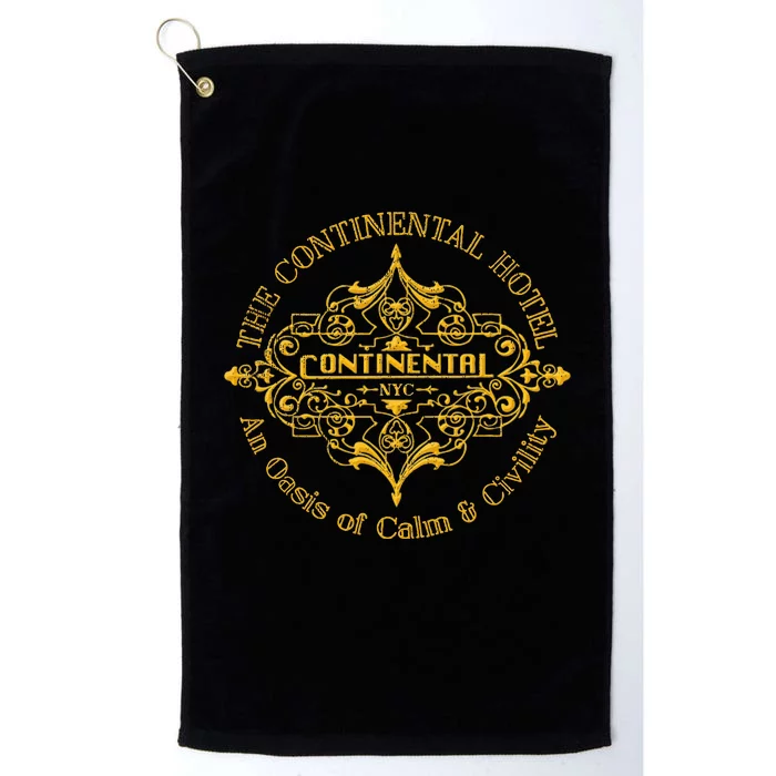 Funny The Continental Hotel Ne York City Vintage Platinum Collection Golf Towel